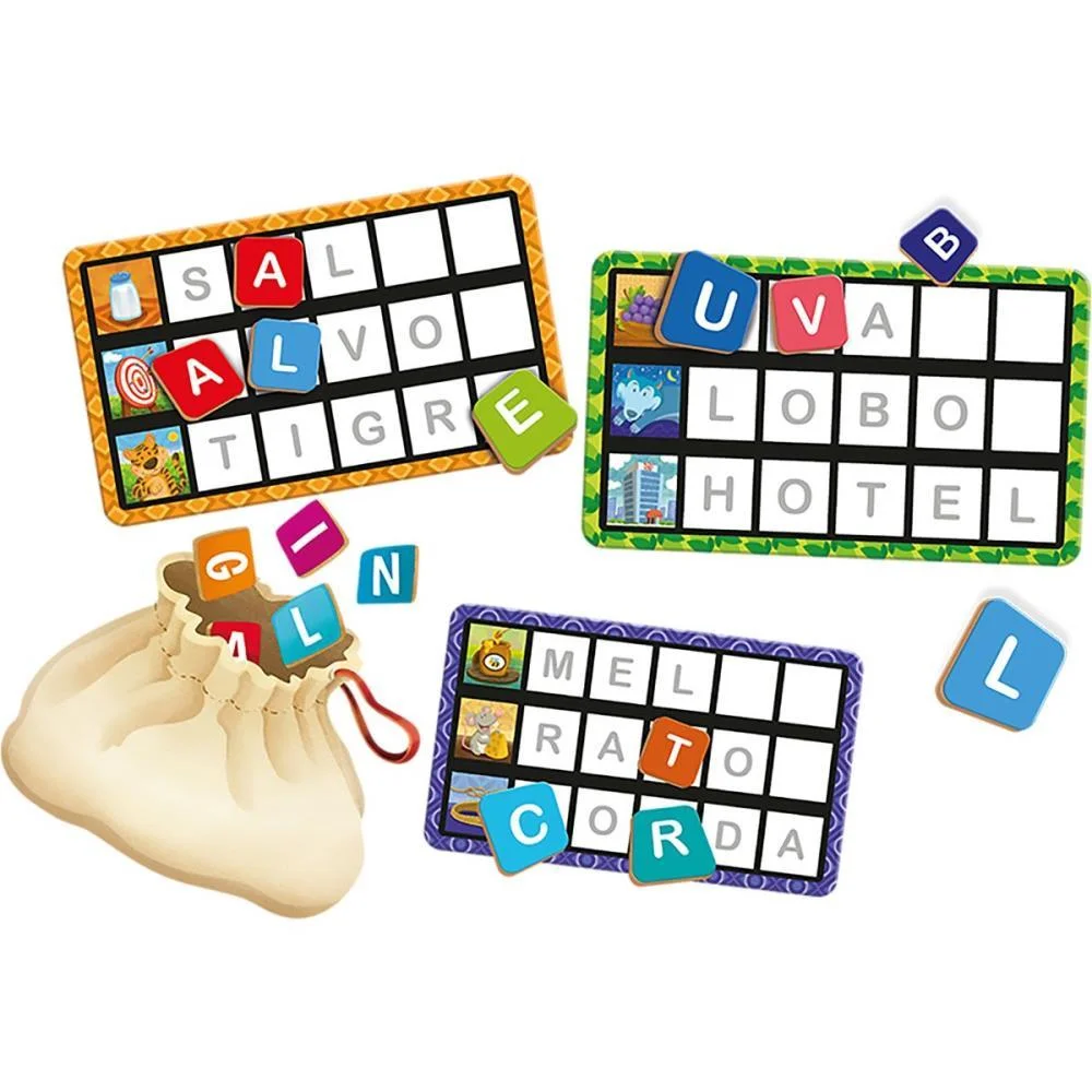 Jogo De Bingo Super Bingo Letras E Palavras Brinc. De Crianca (Unidade) - imagem 3
