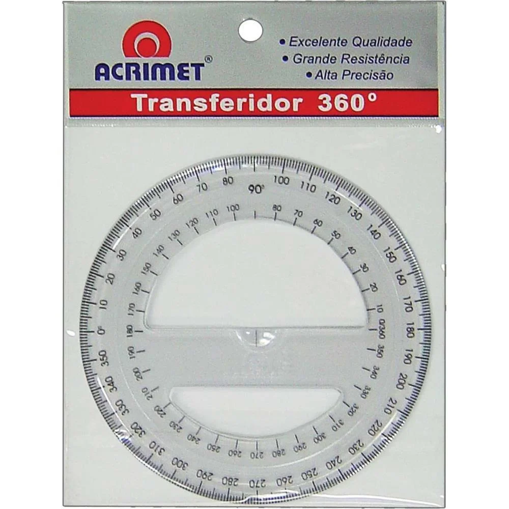 Transferidor Poliestireno 360 Graus Acrimet (Pct.c/06) - imagem 2