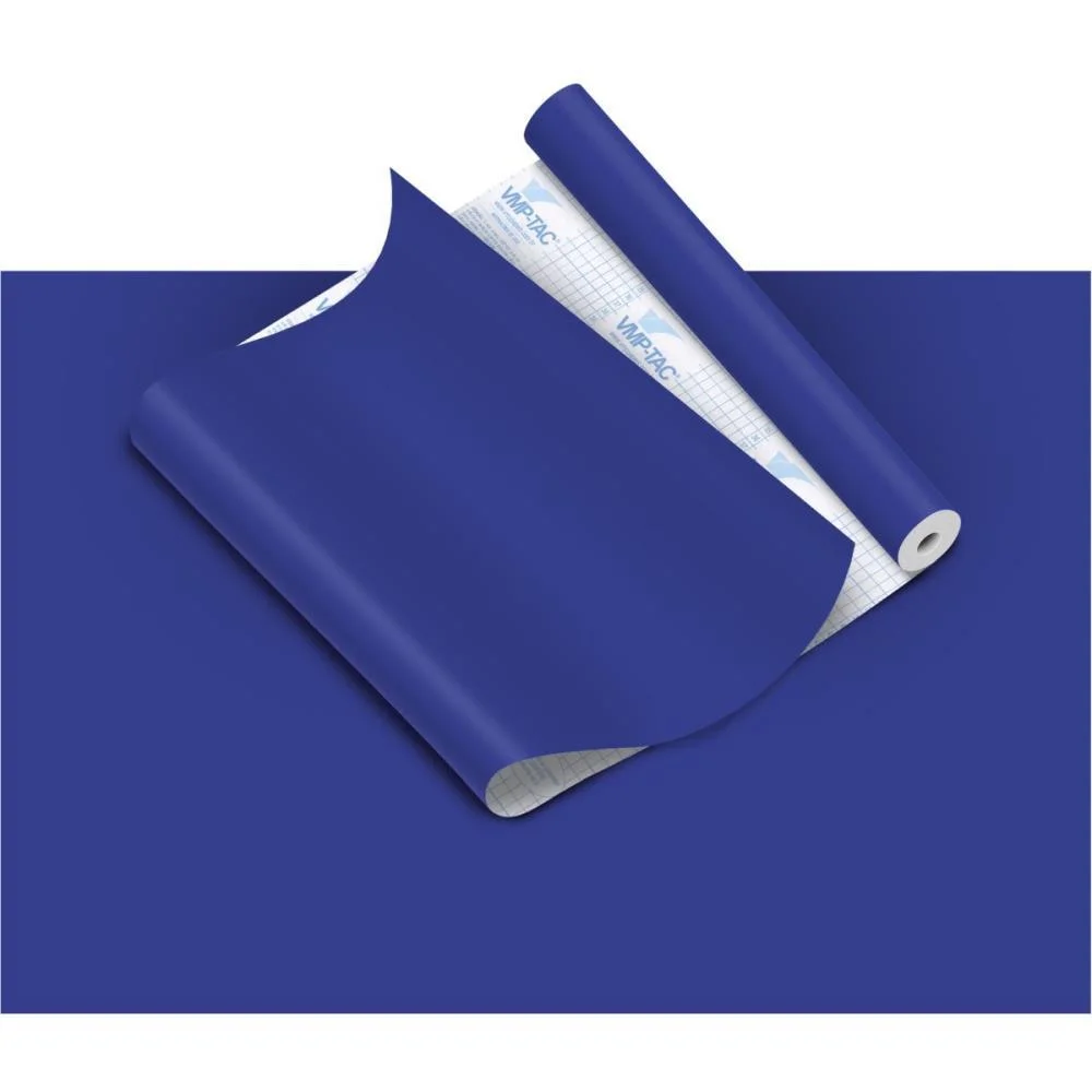 Plastico Adesivo 45Cmx10M Pvc Fosco Azul V.m.p. (Rolo) - imagem 3