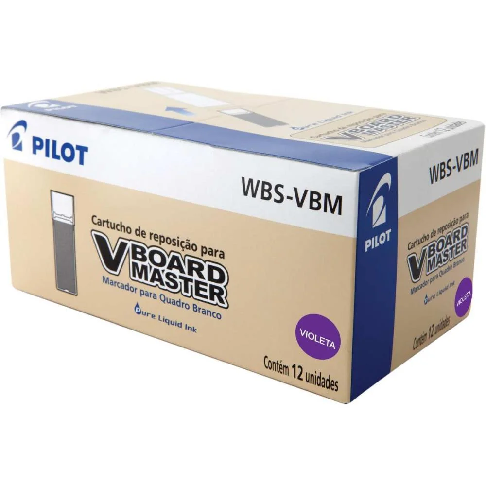 Tinta Marcador Quadro Branco Refil 5,5Ml Violeta Wbs-Vbm Pilot (Cx.c/12) - imagem 4