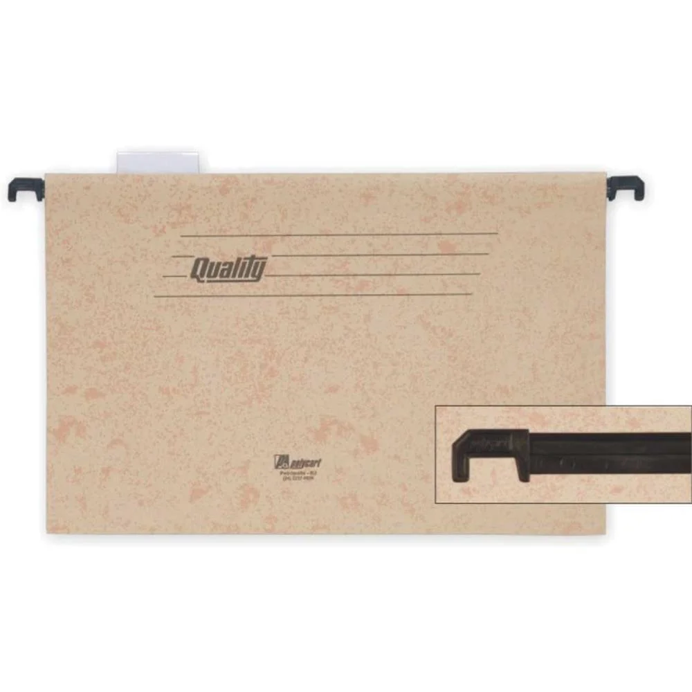Pasta Suspensa Marmorizada Quality Haste Plastica Polycart (Cx.c/50) - imagem 3