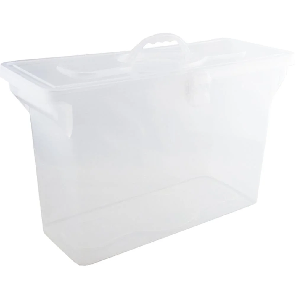 Maleta Plastica Com Alca Organizadora S/Pasta Cristal Dello (Unidade) - imagem 2