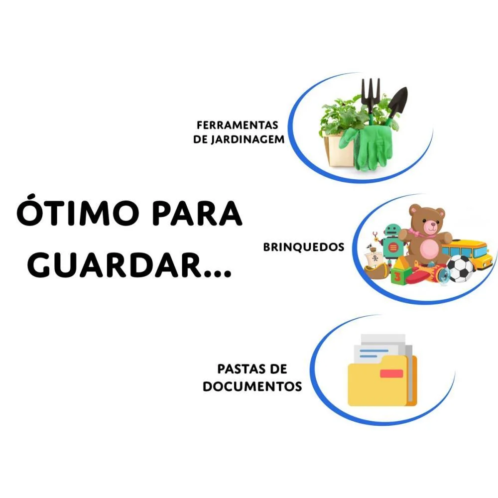 Maleta Plastica Com Alca Organizadora S/Pasta Cristal Dello (Unidade) - imagem 5