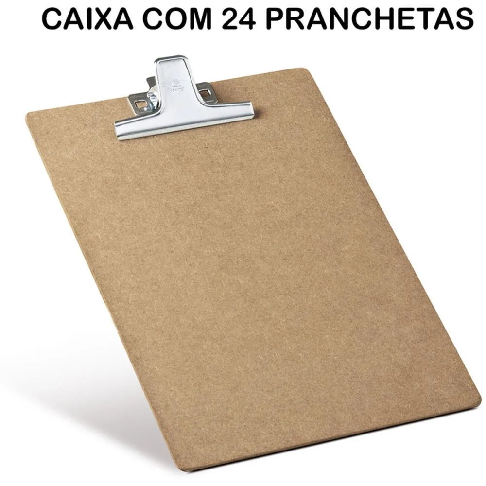 Prancheta Duratex Of/A4 Mdf C/Prendedor Metal Acrimet (Cx.c/24) - imagem 3