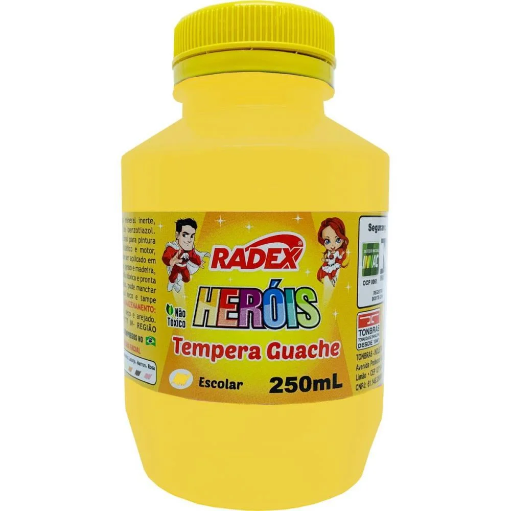Tinta Guache 250Ml Amarelo Radex (Pct.c/03) - imagem 3