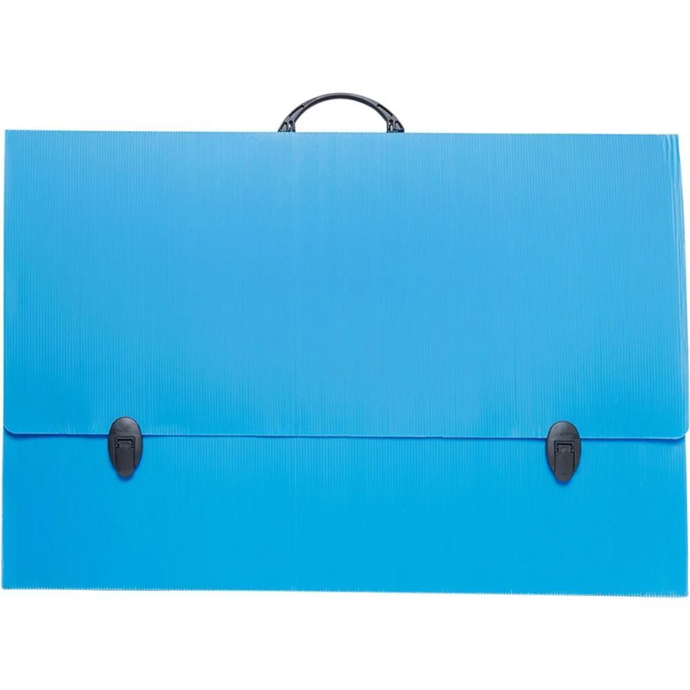 Maleta Novaonda Com Alca A-2 Azul C/Fecho 3,5Cm Polibras - imagem 2