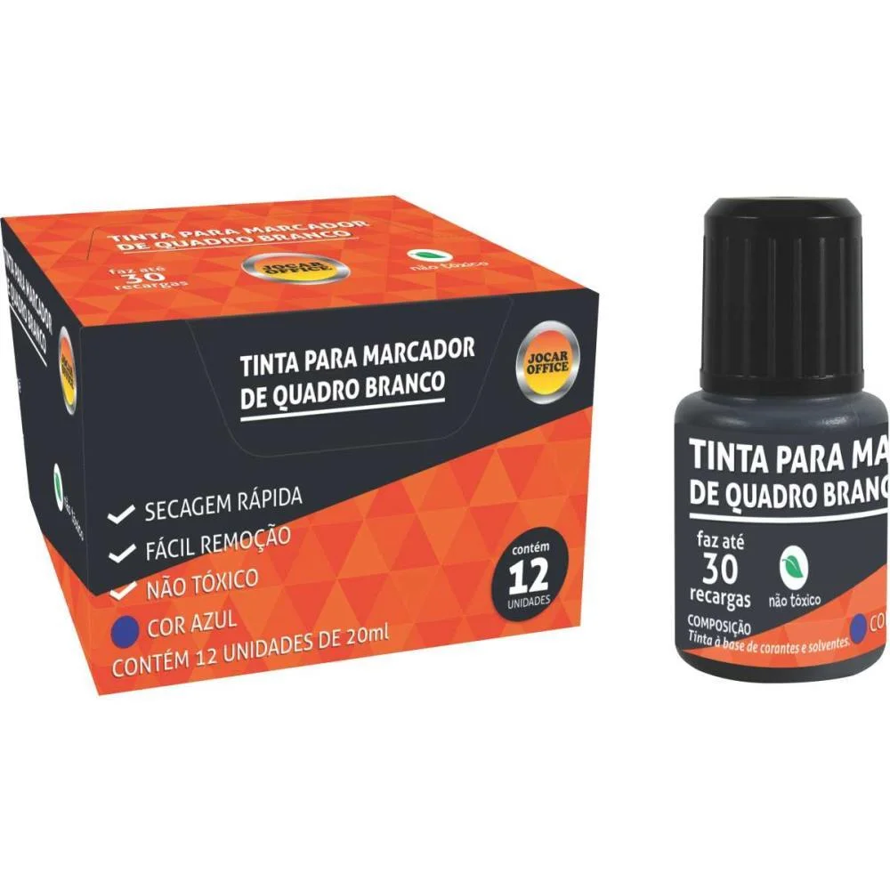 Tinta Marcador Quadro Branco Jocar 20Ml Azul Leonora (Cx.c/12) - imagem 3