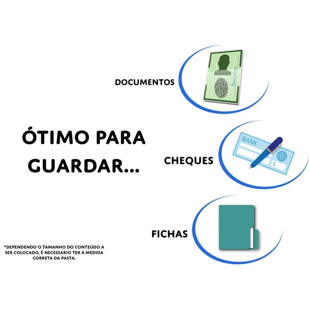 Pasta Sanfonada Plastica Porta Cheque 12 Divisoes Crist Dello (Unidade) - imagem 5