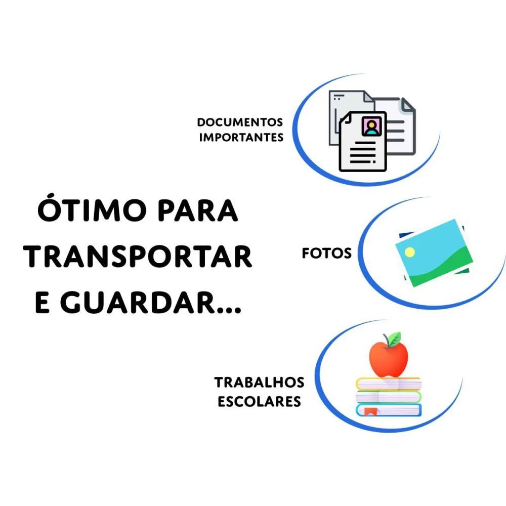 Pasta Catalogo Plastica Oficio Rosa 10Envel. Polibras (Unidade) - imagem 4