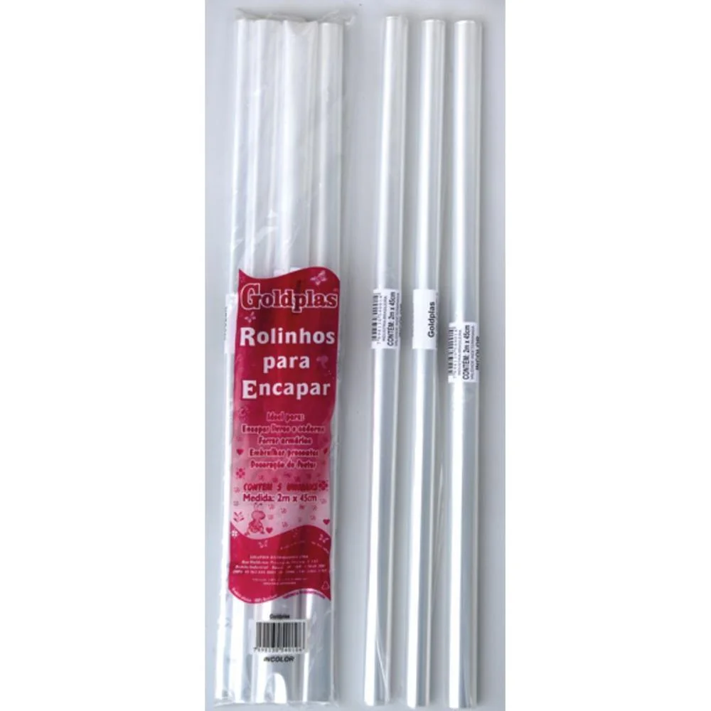 Plastico Para Encapar 2M Incolor 45Cm Goldplas (Pct.c/05) - imagem 3