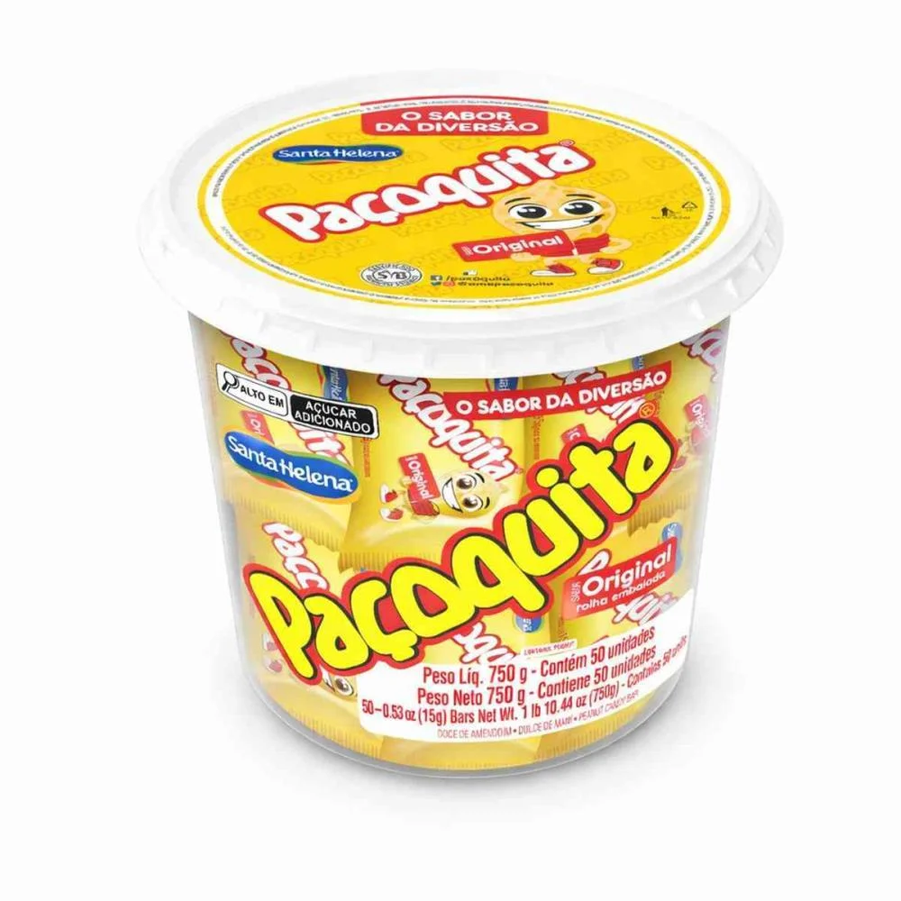 Doce Pacoquita Rolha Emb. 750G Santa Helena C/ 50 Unidades - imagem 2