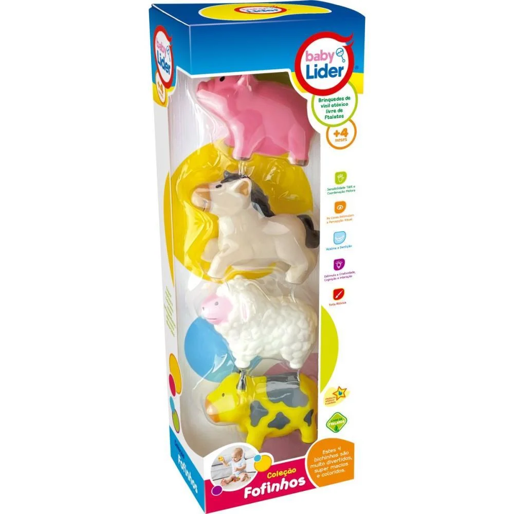 Brinquedo Para Bebe Colecao Fofinhos Fazendinha Lider (Cx.c/04) - imagem 2