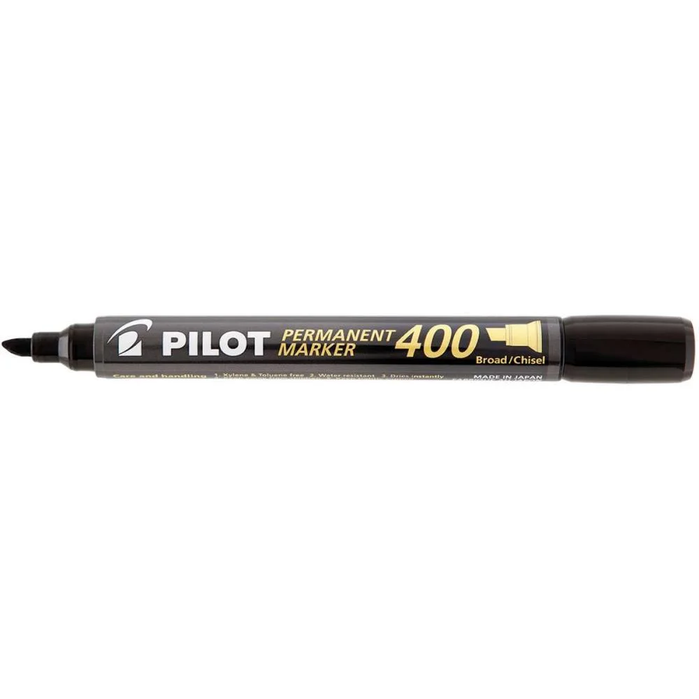 Pincel Marcador Permanente Sca 400 Ponta Chanfrada Preta Pilot (Cx.c/12) - imagem 2