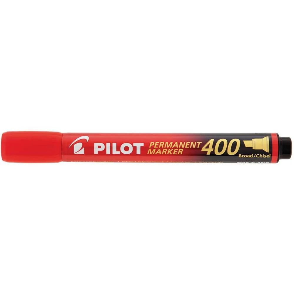 Pincel Marcador Permanente Sca 400 Ponta Chanfrada Vermel Pilot (Cx.c/12) - imagem 4