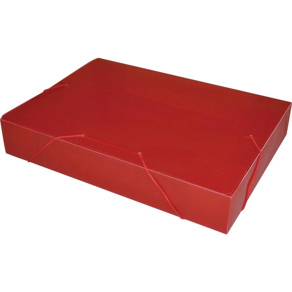 Pasta Aba Elastica Plastica Oficio 55Mm Vermelho Acp (Pct.c/10) - imagem 2