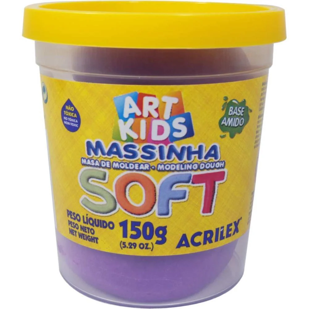 Massa Para Modelar Soft 150G.violeta Bs Amido Acrilex (Pote) - imagem 2