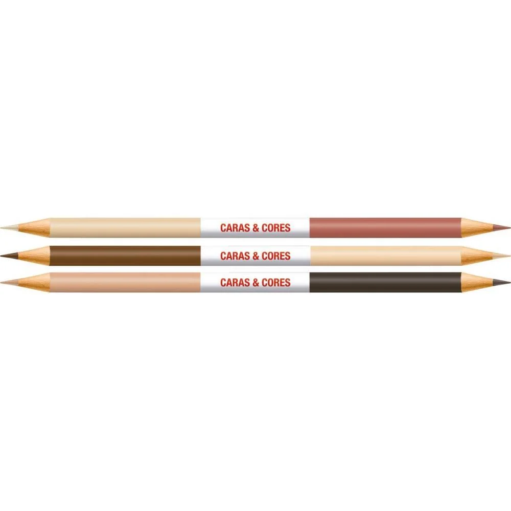 Lapis De Cor Sextavado Caras E Cores 24Cores + 3Cores Faber-Castell (Pct.c/06) - imagem 4