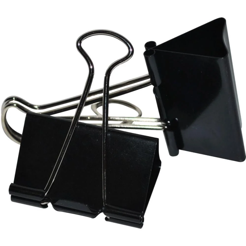 Prendedor De Papel Jocar Binder 15Mm Preto Leonora (Pote-60) - imagem 2