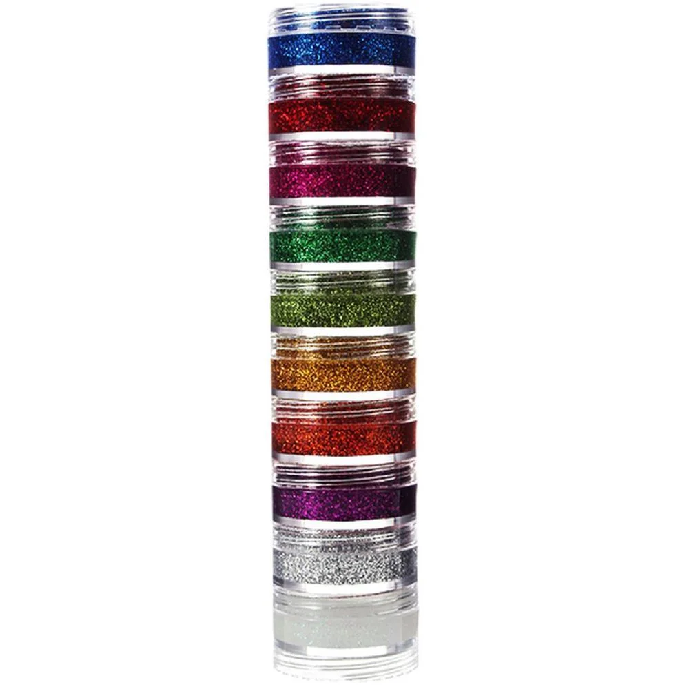 Pintura Facial Po Glitter 3G 10 Cores Colormake (Kit) - imagem 3