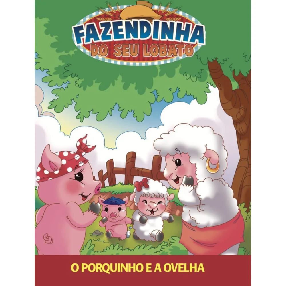 Livro Infantil Ilustrado Fazendinha Seu Lobato Bicho Esperto (Pct.c/08) - imagem 2