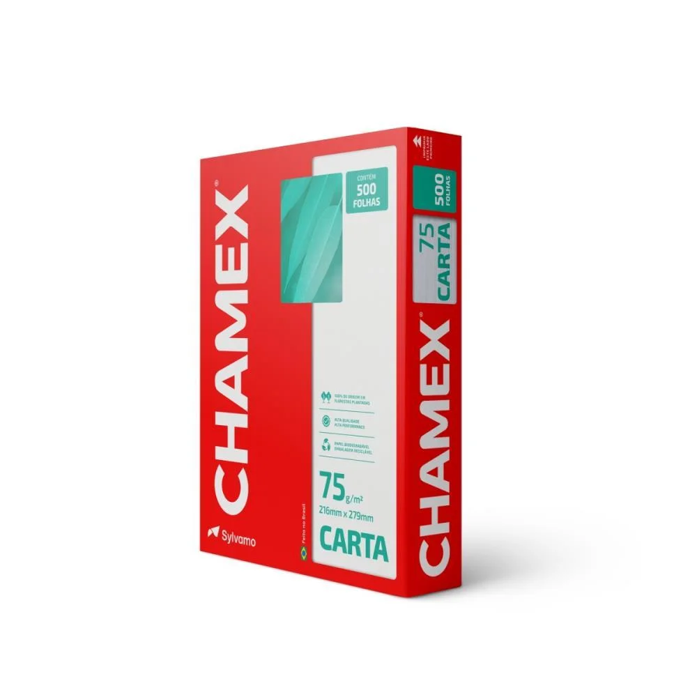 Papel Sulfite Carta Chamex 75G 500 Fls. Chamex (Pacote) - imagem 2