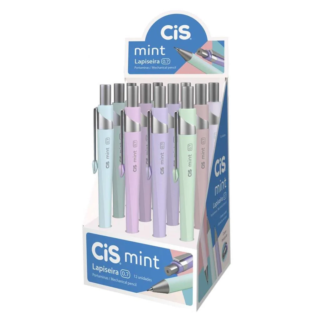 Lapiseira 0.7Mm Cis Mint 6Cores Tons Pastel Sertic (Dp.c/12) - imagem 3