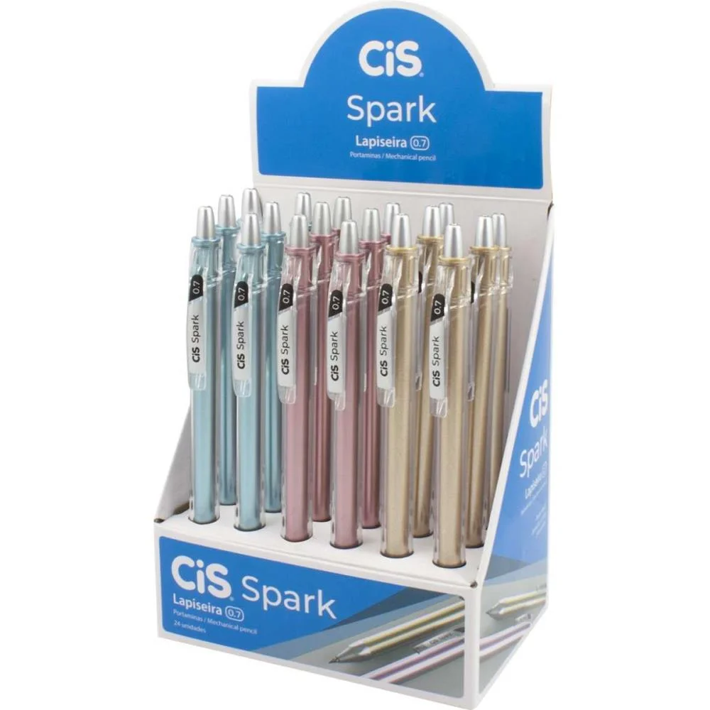 Lapiseira 0.7Mm Cis Spark 3Cores Metalicas Sertic (Dp.c/24) - imagem 3
