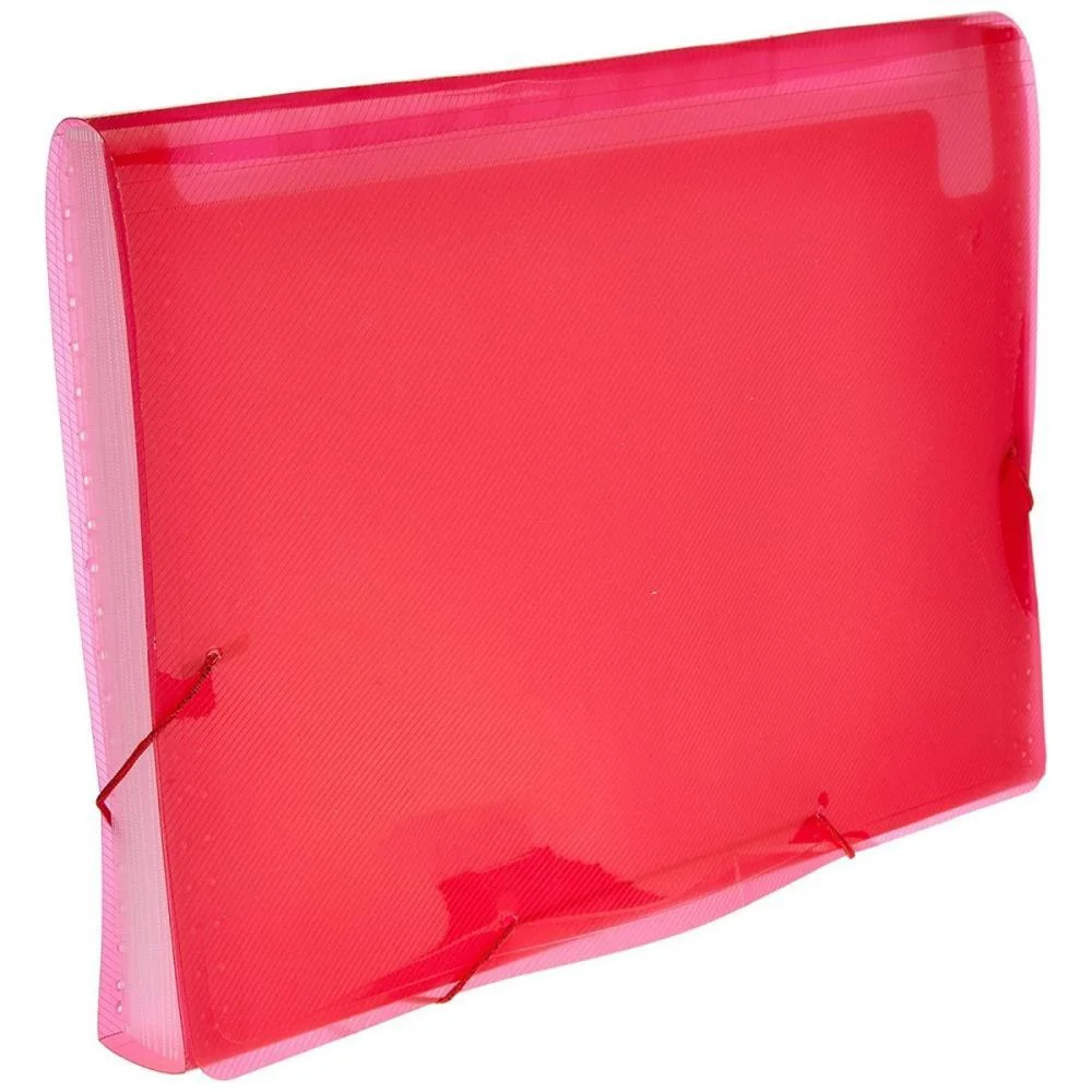 Pasta Sanfonada Plastica A4 12 Divisoes Vermelha Polibras (Unidade) - imagem 3