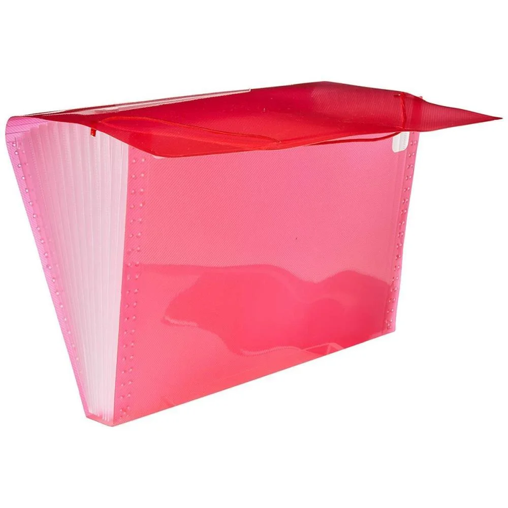 Pasta Sanfonada Plastica A4 12 Divisoes Vermelha Polibras (Unidade) - imagem 4