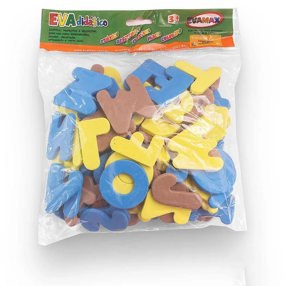Material Didatico Eva Abc+Vogais Gd 5Mm 5Cm. 93Pcs Evamax (Unidade) - imagem 3