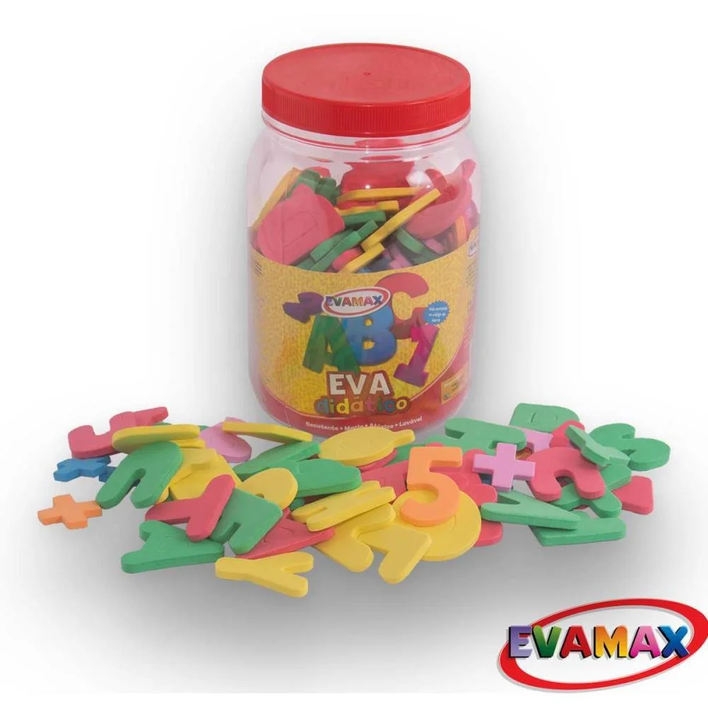 Material Didatico Eva Gd Alfan 5Mm 5X3Cm 138 Pc 3Abc Evamax (Pote) - imagem 2