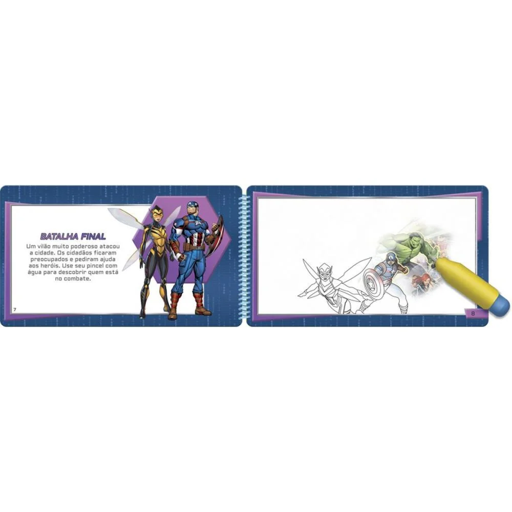 Livro Aquabook Vingadores 24,5X14Cm 10Pgs Culturama (Unidade) - imagem 4