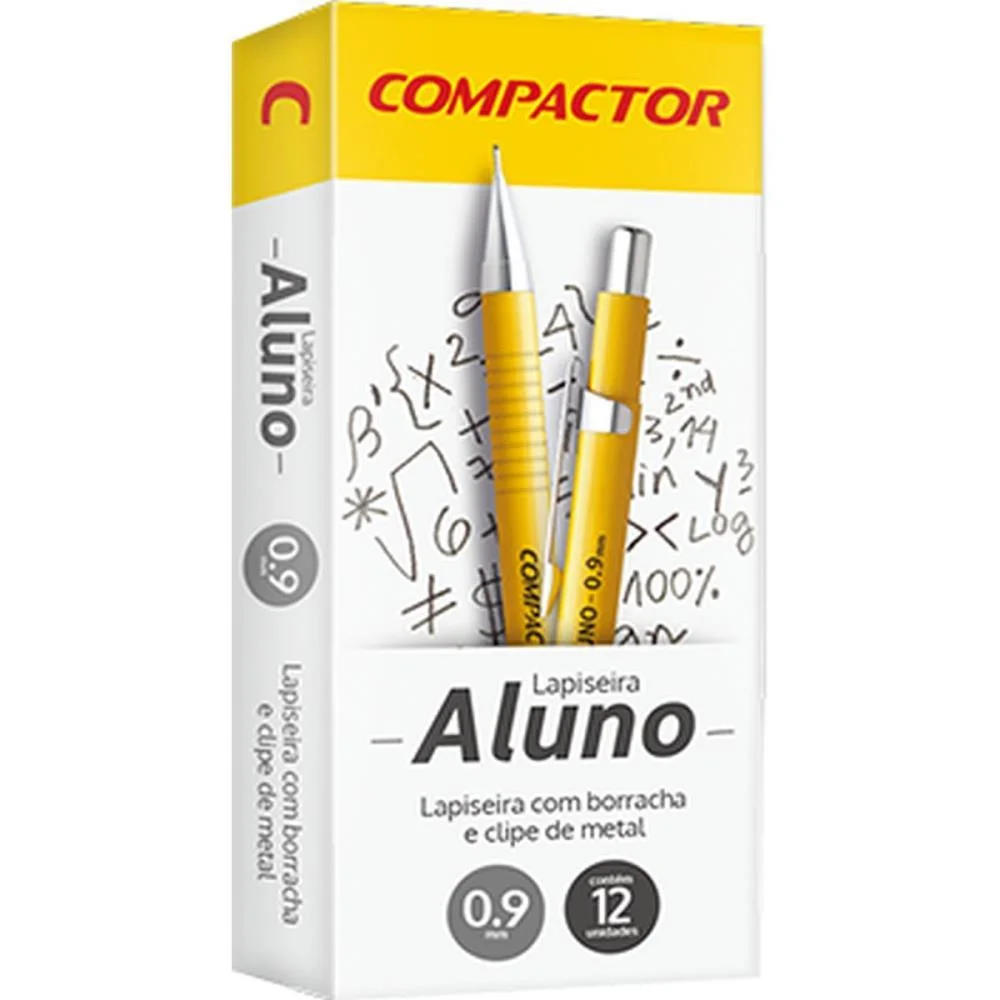 Lapiseira 0.9Mm Aluno Metalica Compactor (Cx.c/12) - imagem 2