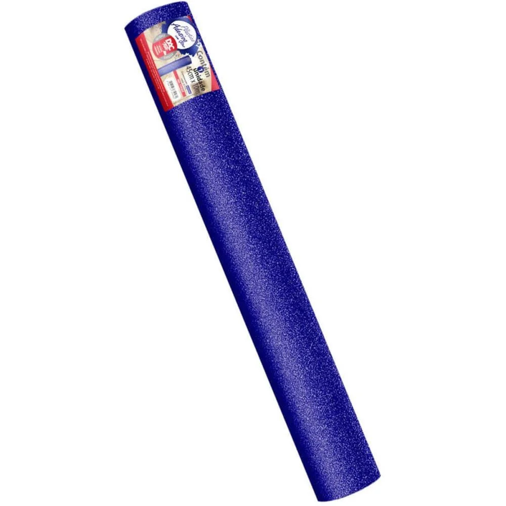 Plastico Adesivo 45Cmx10M Gliter Azul Pp 0,10 Dac (Rolo) - imagem 4
