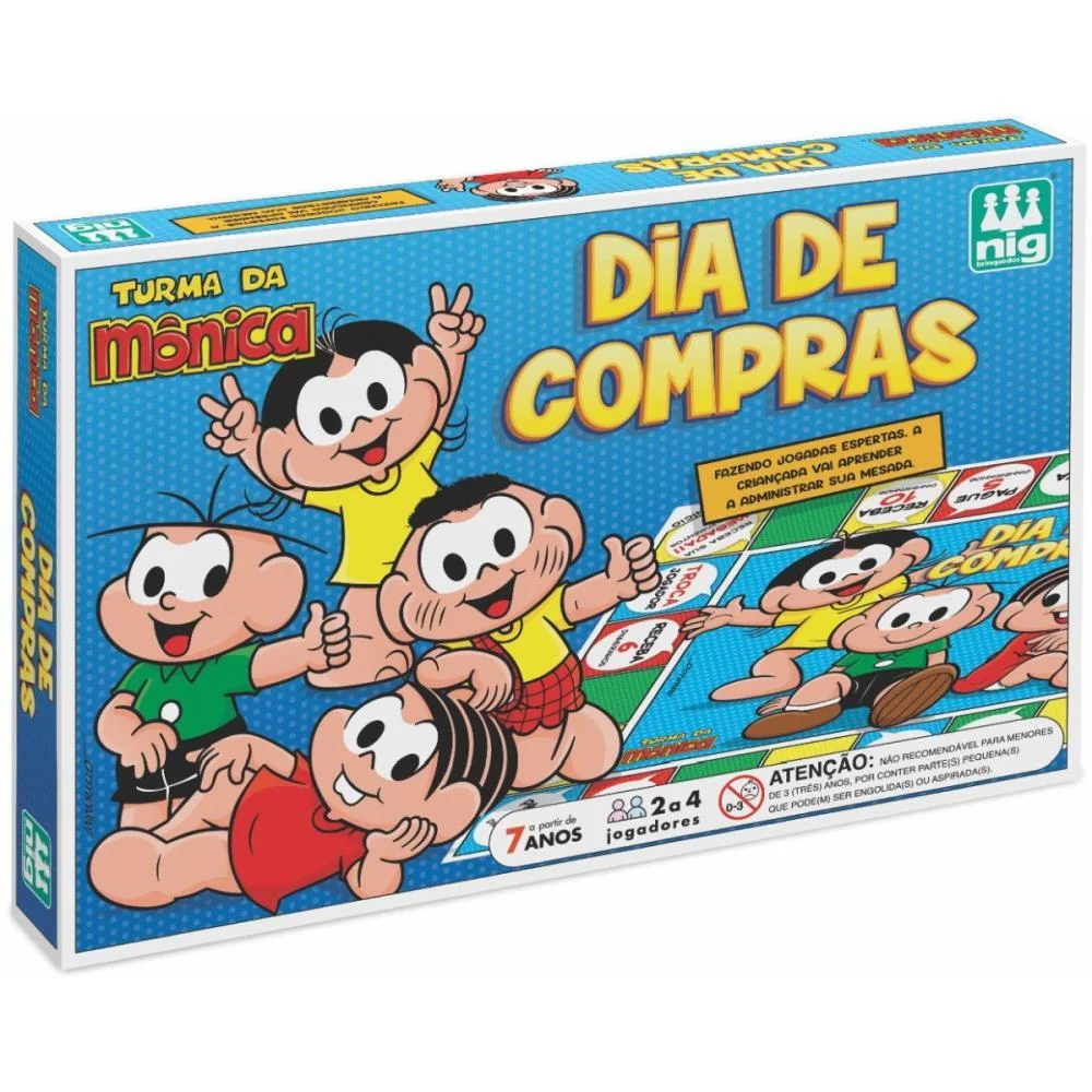 Jogo De Tabuleiro T. Da Monica Dia De Compras Nig Brinquedos (Unidade) - imagem 5