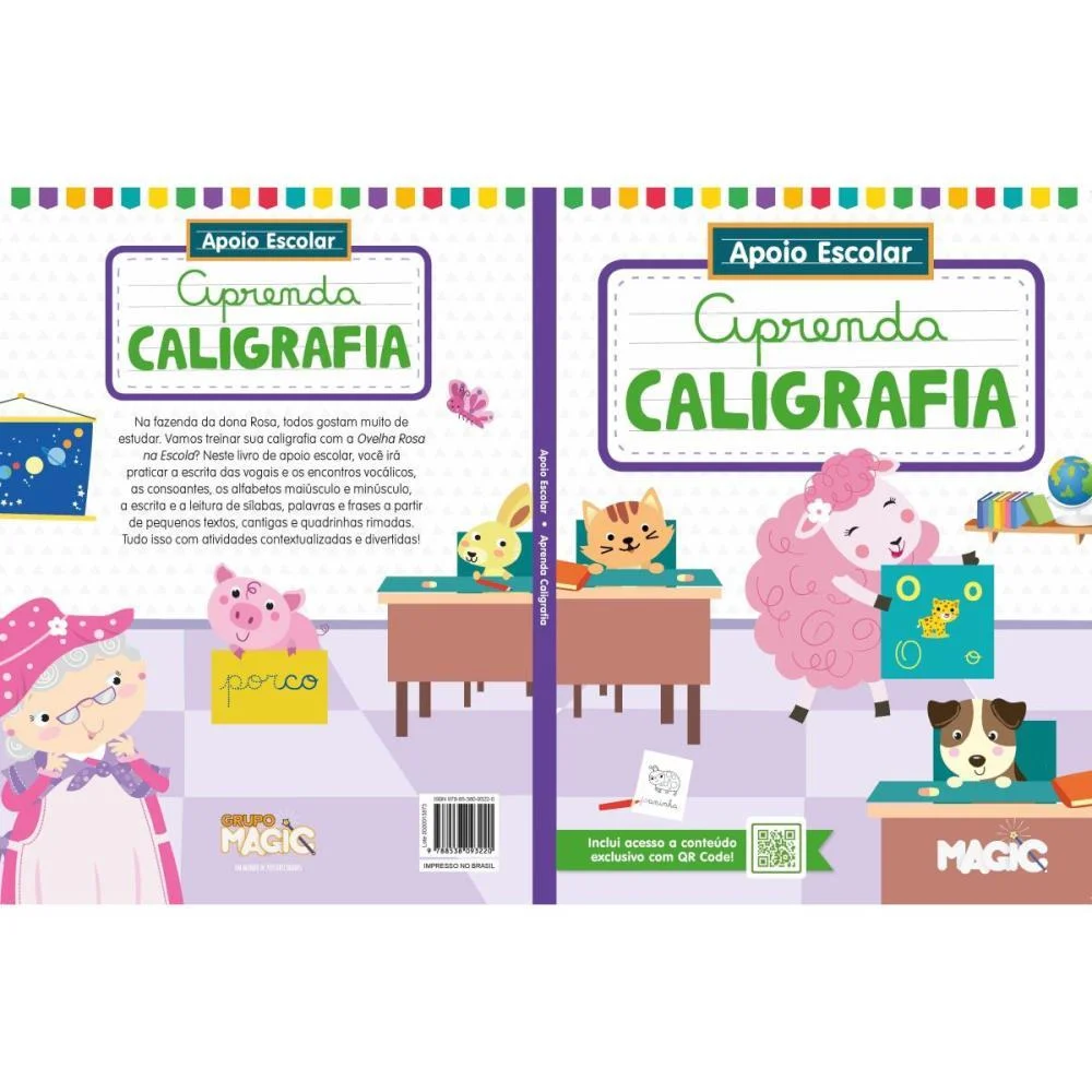 Livro Caligrafia Divertida 48Pgs 28X21Cm Magic Kids - imagem 2