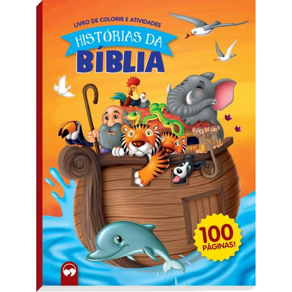 Livro Infantil Colorir Historias Da Biblia 100P Ativ. Vale Das Letras (Unidade) - imagem 2
