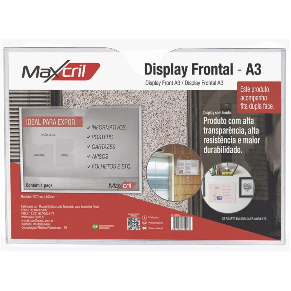 Quadro Multiuso A3 Cristal Office Maxcril (Unidade) - imagem 5