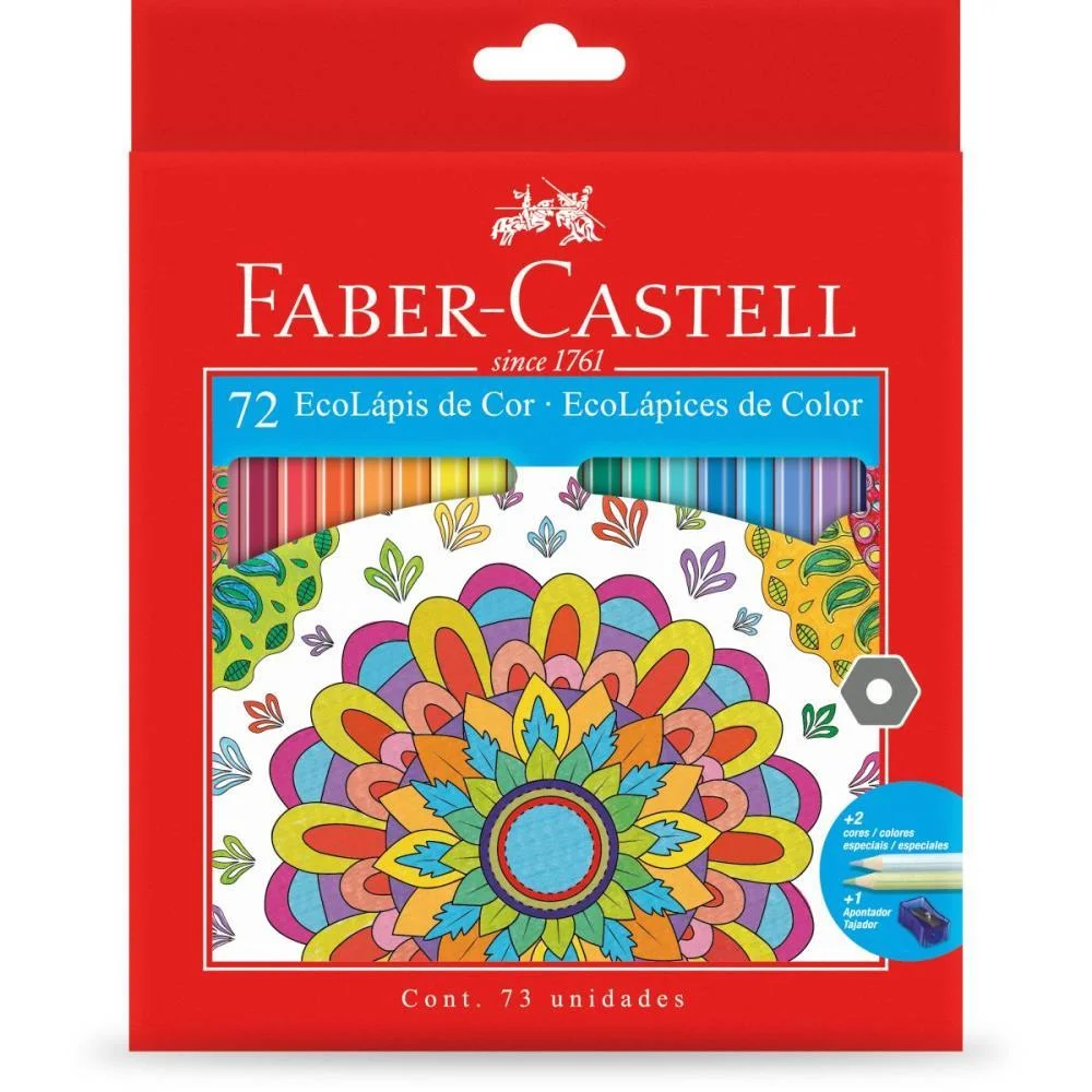 Lapis De Cor Sextavado Ecolapis 72 Cores Ed. Limitada Faber-Castell (Pct.c/03) - imagem 4