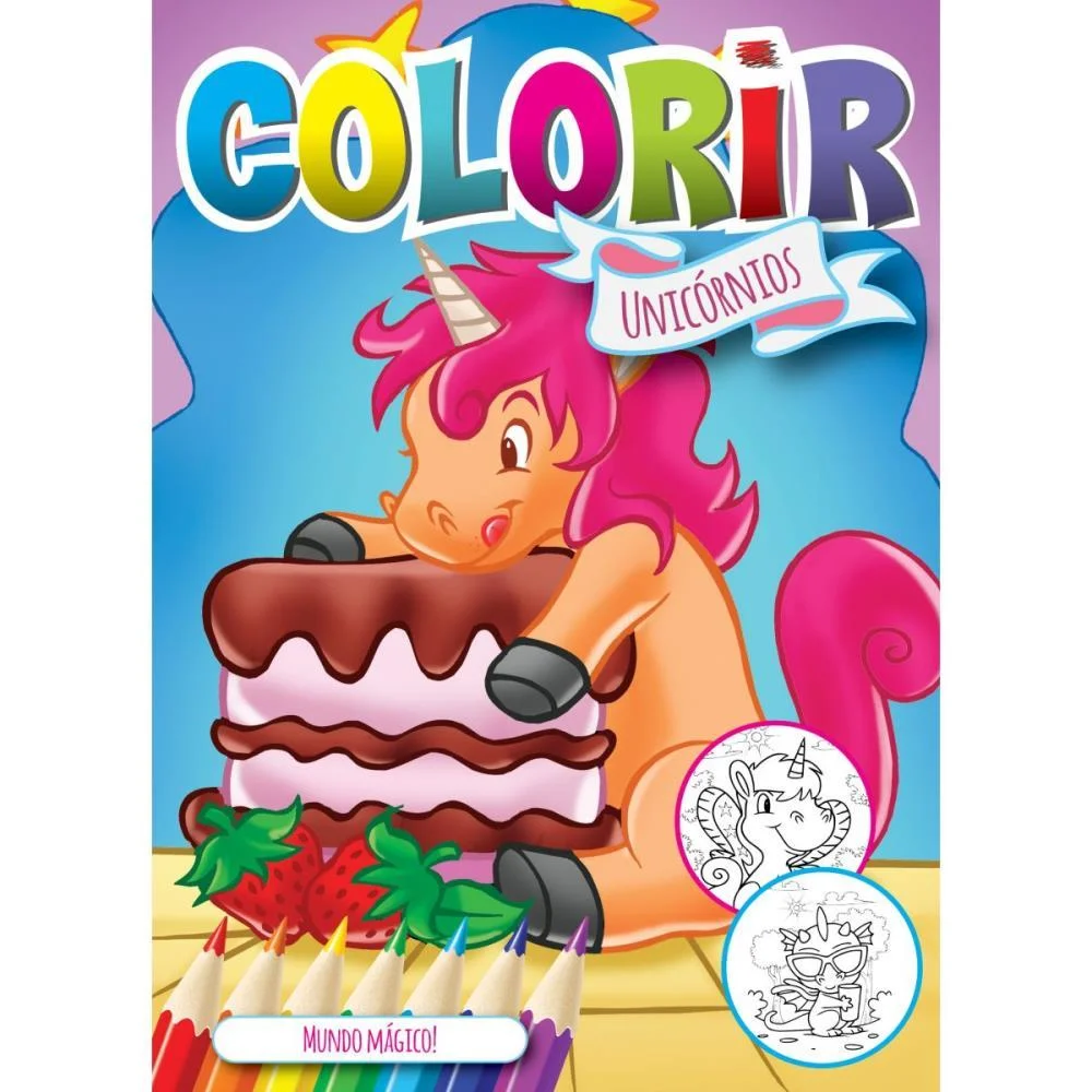 Livro Infantil Colorir Unicornios Solapa Pequeno Bicho Esperto (Pct.c/08) - imagem 7