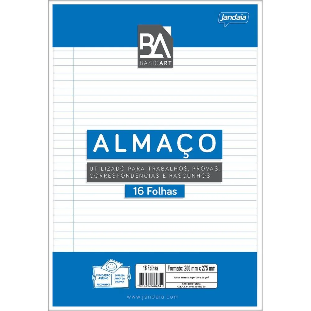 Papel Almaco Basic Art C/Pauta Margem C/16F Jandaia (Cx.c/60) - imagem 3
