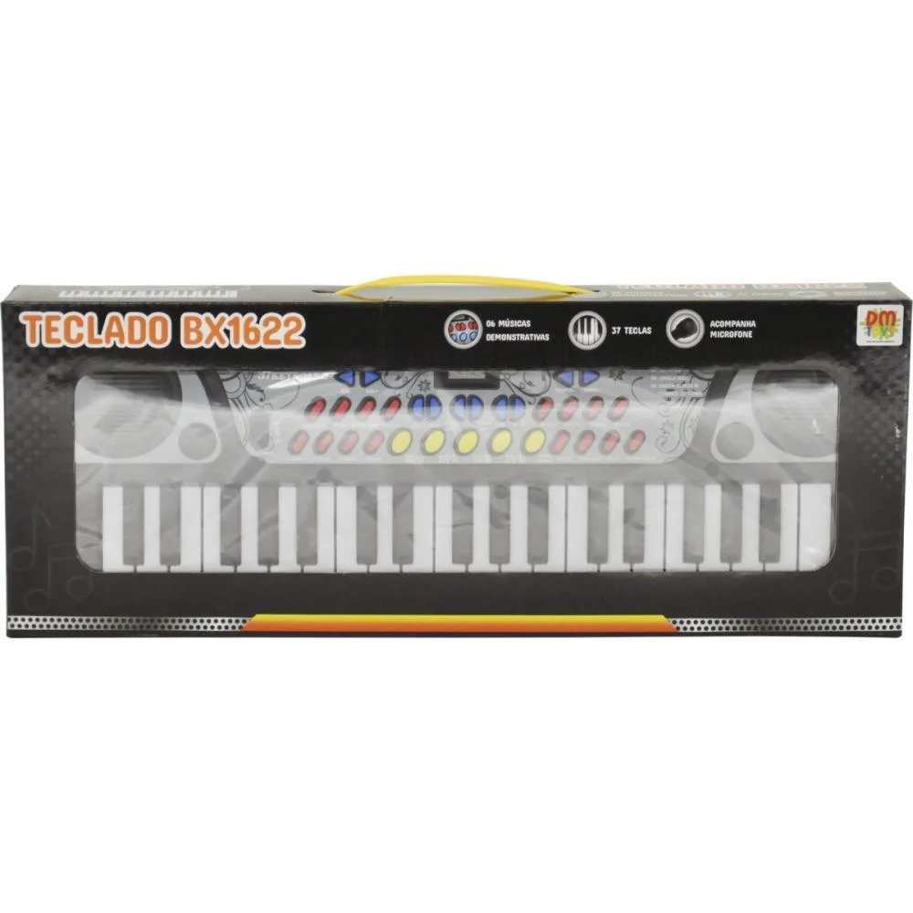 Instrumento Musical Teclado Com Microfone C/37Tecl Dm Toys - imagem 4