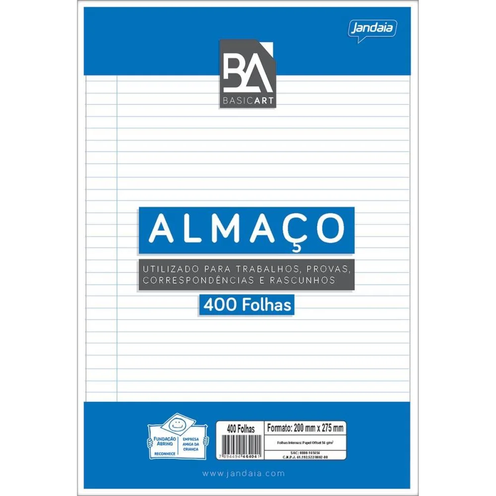 Papel Almaco Basic Art C/Pauta Margem Jandaia (Pct.c/400) - imagem 3