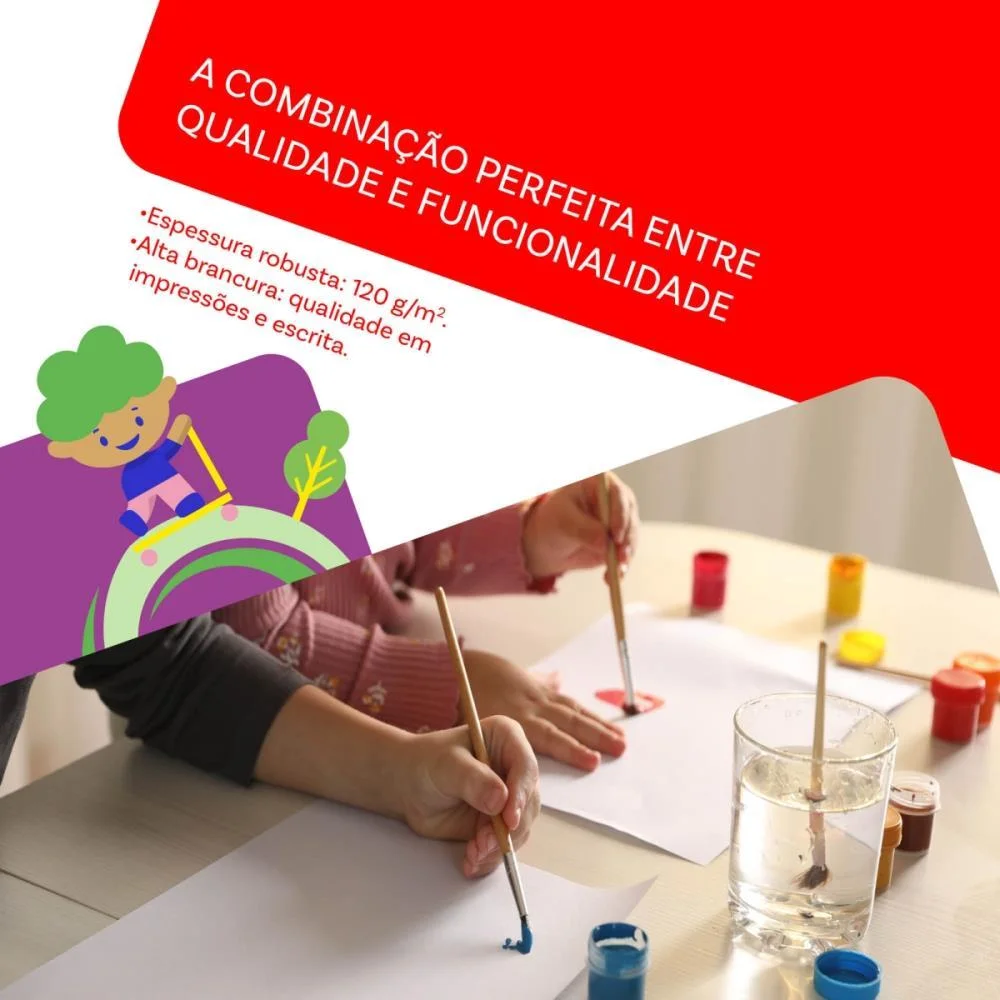 Papel Sulfite A4 Chamequinho 40K 120G Branco Chamex (Pct.c/50) - imagem 6