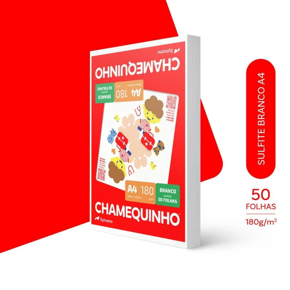 Papel Sulfite A4 Chamequinho 60K 180G Branco Chamex (Pct.c/50) - imagem 4