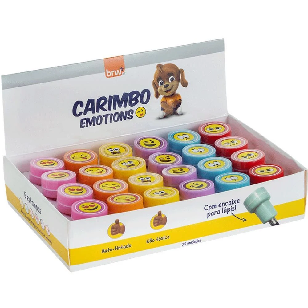 Carimbo Pedagogico Emotions 6 Modelos Sortidos Brw C/ 24 Unidades - imagem 3
