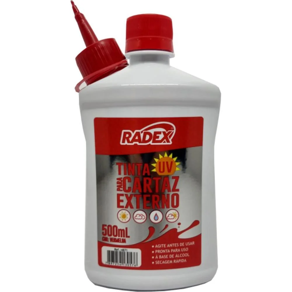 Tinta Marcador Permanente Tinta P/Cartaz Externo 500Mlvm Radex (Unidade) - imagem 3