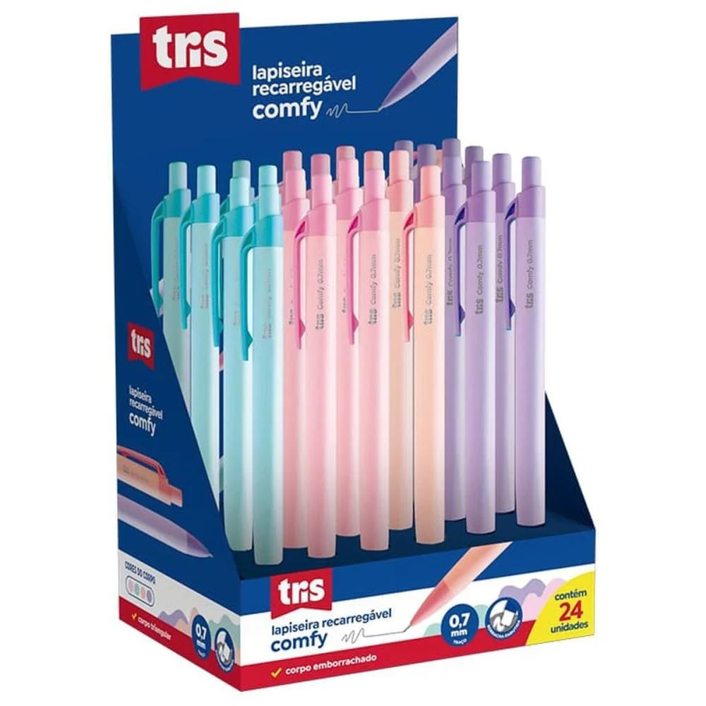 Lapiseira 0.7Mm Tris Comfy 4 Cores Fashion Summit (Dp.c/24) - imagem 2