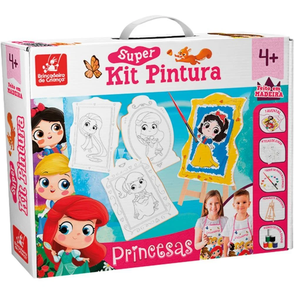 Brinquedo Para Colorir Princesa Super Kit C/4 Telas Brinc. De Crianca (Unidade) - imagem 3