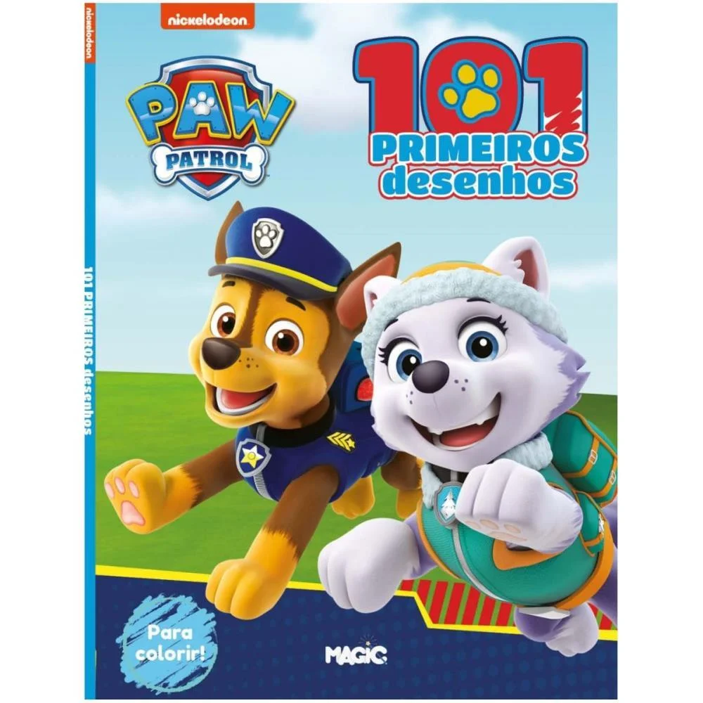 Livro Infantil Colorir 101 Desenhos Patrulha Canina Magic Kids (Unidade) - imagem 2
